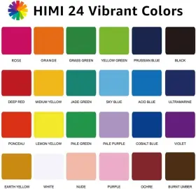 Abeier 732489313325 Himi Gouache Paint Set 24 Colors X 30ml/1oz 27 Piece Lightgreen Case #2