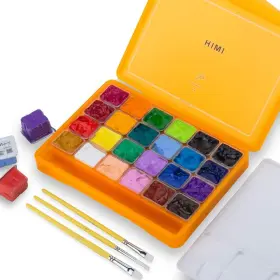 Abeier 782913385794 Himi Gouache Paint Set 24 Colors X 30ml/1oz With 3 28 Piece Orange