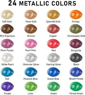 Abeier 783907411543 Metallic 2.03 Fl Oz Pack Of 24 Random Color Stone #3