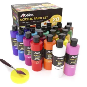 Ab-ap-8.45oz Abeier Acrylic Paint 20 Colors 250 7.68 Fl Oz Pack Of 22