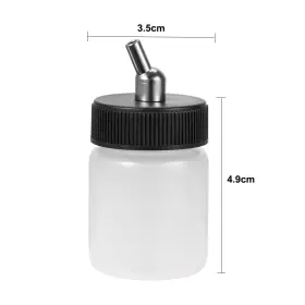Abest 519630705518 New 10pcs Dual Action Airbrush Plastic Bottle Jar 22cc / Standard Sucti #2