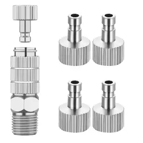 Ab-117m5 Abest Airbrush Quick Disconnect Coupler Release Fitting Adapter Kit With 5 Pc