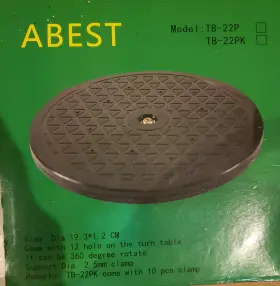 Tb-22p Abest 7.5 Turntable Stand Hobby Airbrush Spray Booth Paint Part Rotating Display #2