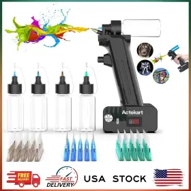 B0dprfhq8k Actekart No-clean Airbrush Kit - 30psi Cordless Spray Gun With 250 Disposable Nozzles