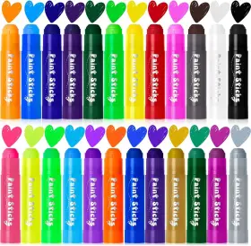 Pts-24 Aen Art Paint Sticks 24 Colors Solid Tempera 1 Count Pack Of
