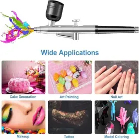 Aepto 717038132756 Airbrush For Nails Cordless Portable Kit With Compressor 2 Levels 36 #3