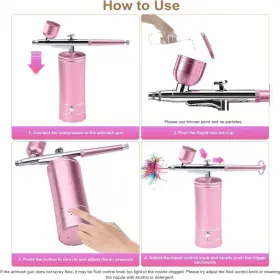 Aepto 782331707376 Airbrush For Nails Cordless Portable Kit With Compressor 2 Levels 36 #2