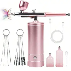 Aepto 782331707376 Airbrush For Nails Cordless Portable Kit With Compressor 2 Levels 36