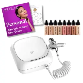 Aeroblend 850732005350 Airbrush Makeup Personal Starter Kit - Medium Foundation With 8 Color Set