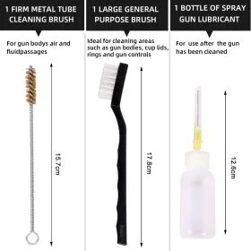 Aidubaos 756197680104 17pcs Multi-purpose Spray Gun Cleaning Kitnylon Brushes Paint Ki #3