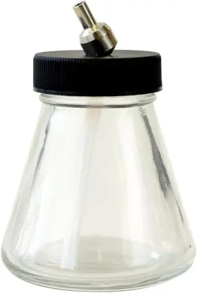 Vl-3-oz-am Airbrush 3-ounce Glass Bottle Assembly For Vl Mil Si And Ts