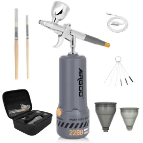 Airgoo Mk430 Portable Airbrush Kit With Air Compressor Mk430-116e 0.3mm Nozzle