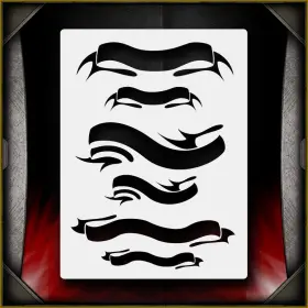 Airsick Stencils 723810972632 Banners 1 Airbrush Stencil Template