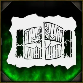 Airsick Stencils 723810972960 Cemetery Gate 1 - Airbrush Stencil Template Zombies
