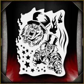 Airsick Stencils 723810973110 Clowns 1 Airbrush Stencil Template Paint