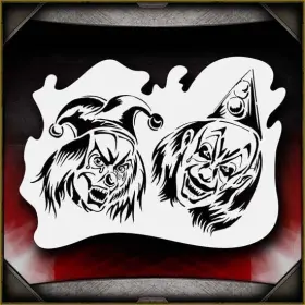 Airsick Stencils 723810973233 Clowns 6 Airbrush Stencil Template Paint
