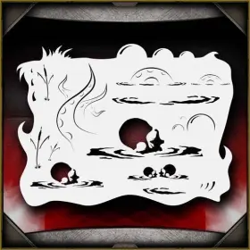 Airsick Stencils 723810973332 Dead Sea Airbrush Stencil Template