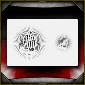 Airsick Stencils 723810975008 Praying Hands 2 Airbrush Stencil Template