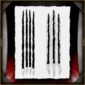 Airsick Stencils 723810975107 Ripping Claws Airbrush Stencil Template