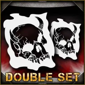 Airsick Stencils 723810975466 Skull 23b Airbrush Stencil Template