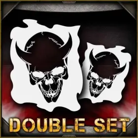 Airsick Stencils 723810975510 Skull 27b Airbrush Stencil Template