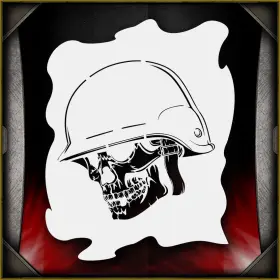 Airsick Stencils 723810975664 Skull 34 Airbrush Stencil Template
