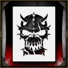 Airsick Stencils 723810975770 Skull 5 Airbrush Stencil Template