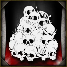 Airsick Stencils 723810975954 Skull Background 19 - Airbrush Stencil Template