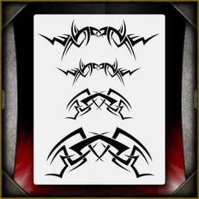 Airsick Stencils 723810976739 Tribal 6 Airbrush Stencil Template