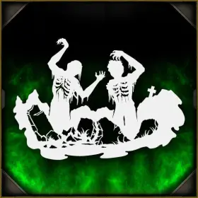 Airsick Stencils 723810977101 Zombie Silhouette 2 - Airbrush Stencil Template Zombies