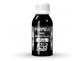 Ak Interactive 436535577571 Black Primer And Microfiller 100ml Bottle