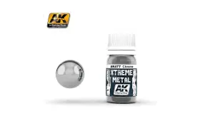 Ak Interactive 785924117590 Xtreme Metal Chrome Metallic Paint 30ml Bottle Model Kit
