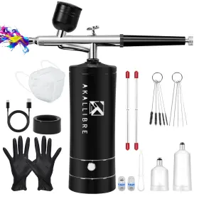 Akallibre 198715983005 Airbrush Kit With Compressor 48psi High-pressure Non-clogging Gun W