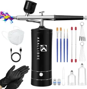 Akallibre 313102466453 Airbrush Kit With Compressor 48psi High-pressure Non-clogging Airbrus