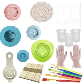 Cl205840 Allazone 37 Pcs Acrylic Pouring Art Supplies Kit 1 Count Pack Of