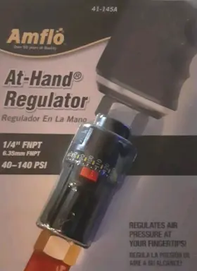 41-145a Amflo 41-145 New At-hand Regulator In-line Air Tool 1/4 Inch Fnpt 40-140 Psi Usa
