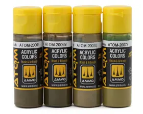 Abjatom20732 Ammo By Mig Atom Olive Drab Modulation Airbrush Acrylic Paint Set