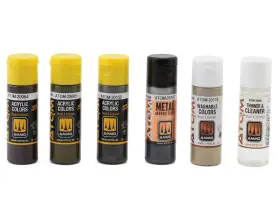 Abjatom-20737 Ammo By Mig Abjatom20737 Atom Us Armor Wwii Colors Airbrush Acrylic Paint Set