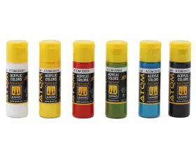 Abjatom-20820 Ammo By Mig Abjatom20820 Atom Basic Colors Airbrush Acrylic Paint Set