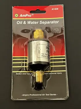 A1428 Ampro In-line Air Filter Oil And Water Separator Used For Uniform Finish With Spray Guns
