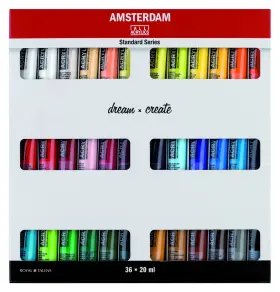 17820436 Amsterdam Acrylic Standard Series Paint Set 36x20ml 20ml Multiple