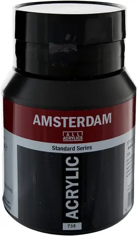 T1772-735-2 Amsterdam Rt17727352 Tarens Acrylic Paint 16.9 Fl Oz Pack Of 1 Oxide Black