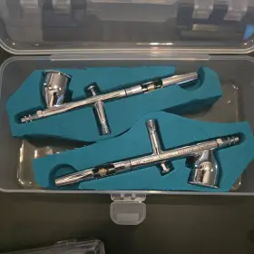 Anest Iwata 538995080487 Airbrush Hp-cs Eclipse 0.3mm Set Of 2 With Additional Accessories