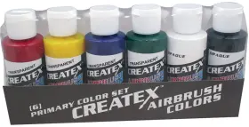 5801-00 Anest Iwata-medea Inc. Createx Airbrush Color Set 6-colors Primary #3