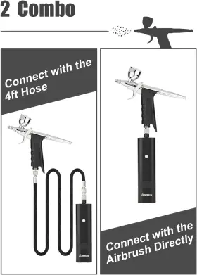 Anesty 691161133104 Ahppro High Pressure Cordless Airbrush Kit Portable Air Hose #2