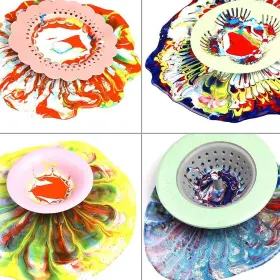 Muliti-7 Angela&alex Aa-0505 Acrylic Pouring Strainers 7 Pcs Flow Multicolor #3