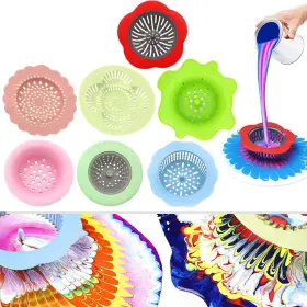 Muliti-7 Angela&alex Aa-0505 Acrylic Pouring Strainers 7 Pcs Flow Multicolor