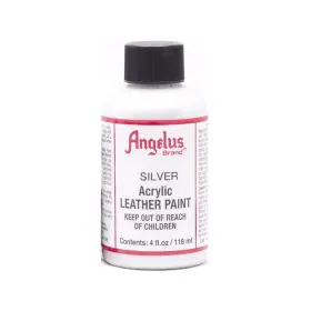 Angelus 060480253105 Acrylic Leather Paint Silver 4 Fl Oz Pack Of 1 Metallic 4oz