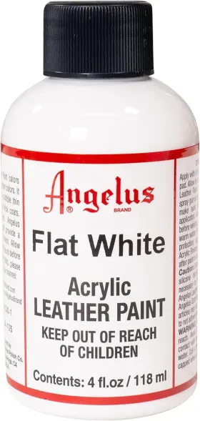 Angelus 086366741054 Acrylic Leather Paint For Shoes 4 Fl Oz Pack Of 1 Flat White