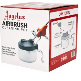 Angelus 086366998007 Airbrush Cleaning Pot Glass With Holder Cleans Airbr
